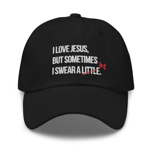 Sometime I Swear Alot Black Unisex Ball Cap