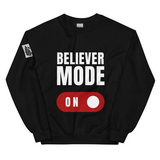 Believer Mode Black Unisex Sweatshirt