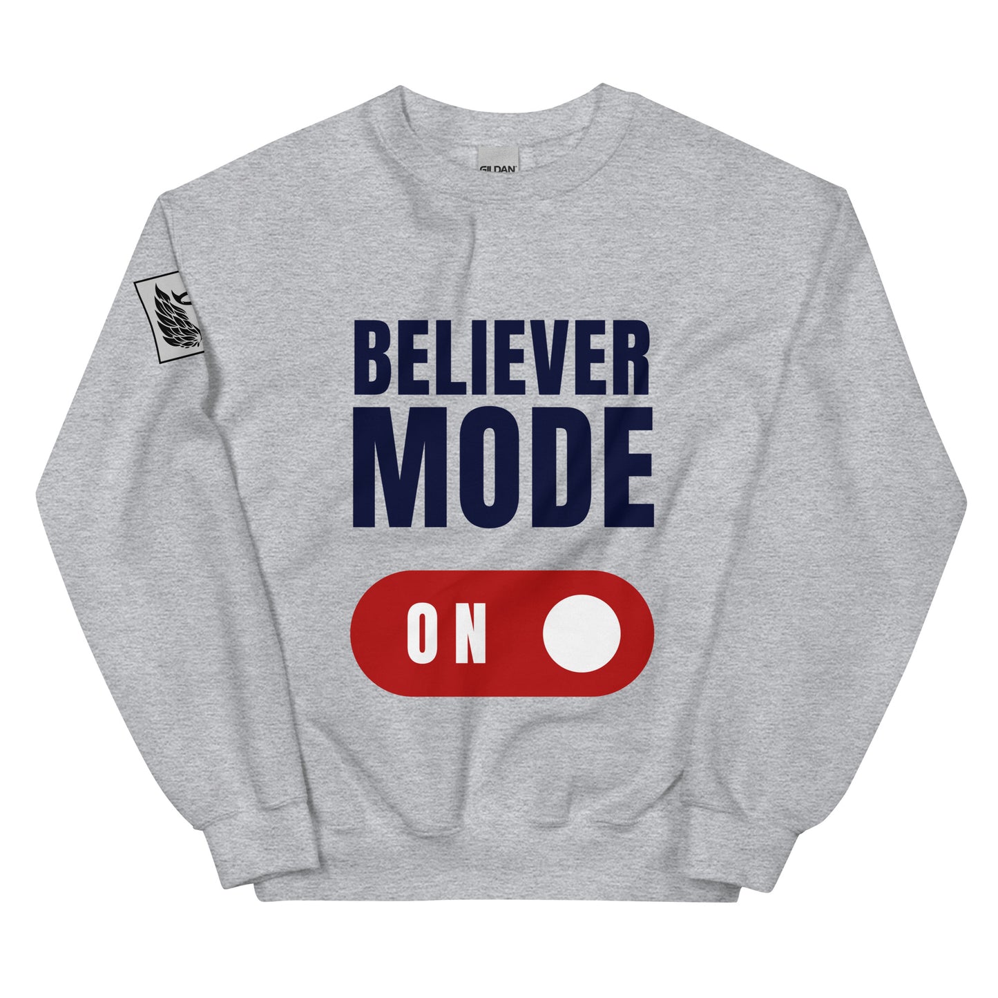 Believer Mode Grey Unisex Sweatshirt