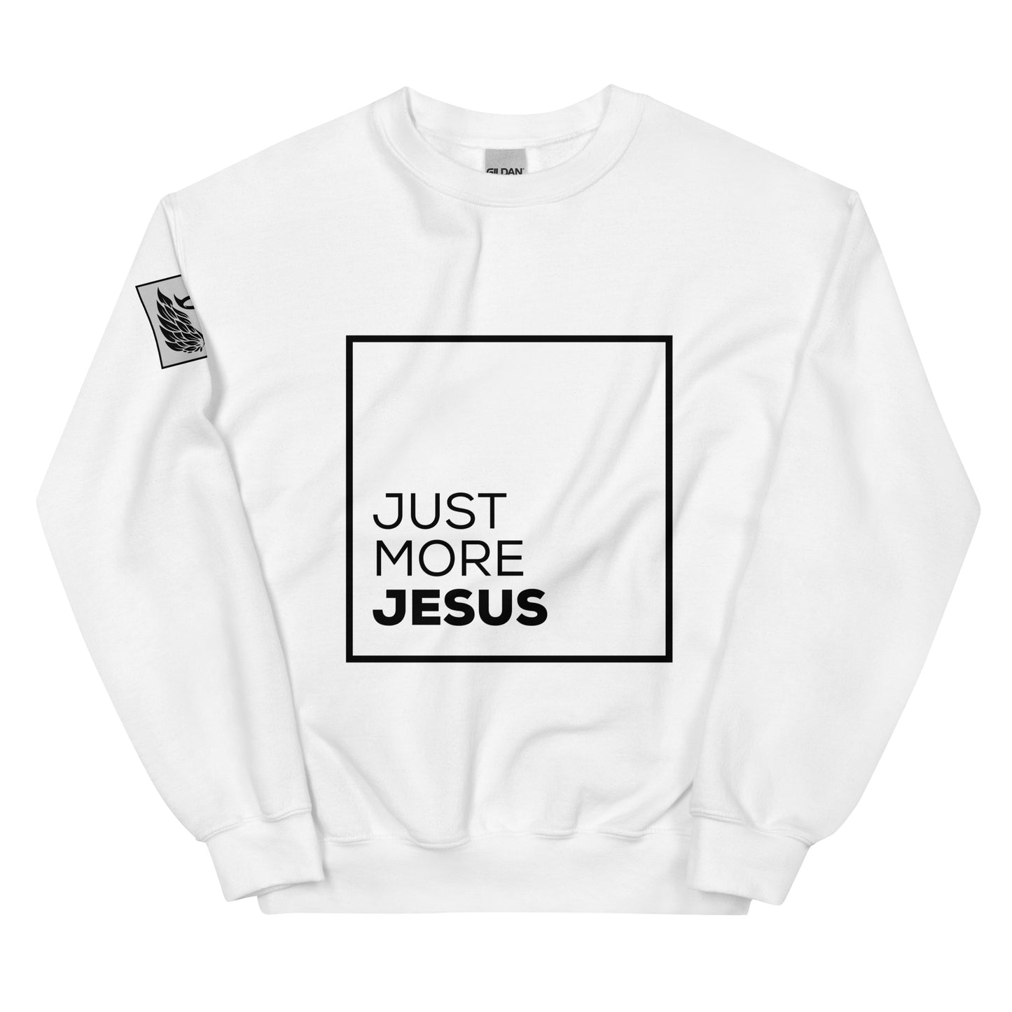 Just More Jesus White Unisex Sweatshirt