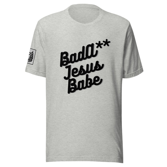 BadA** Jesus Babe Grey Unisex t-shirt