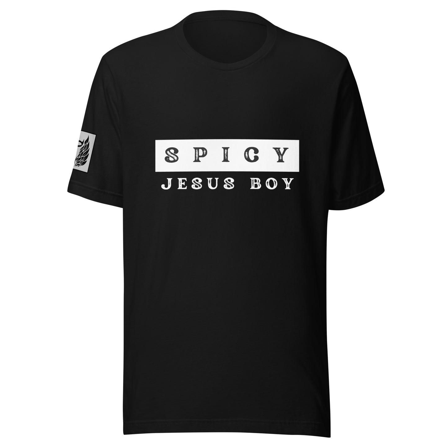 Spicy Jesus Boy Black Unisex T-Shirt
