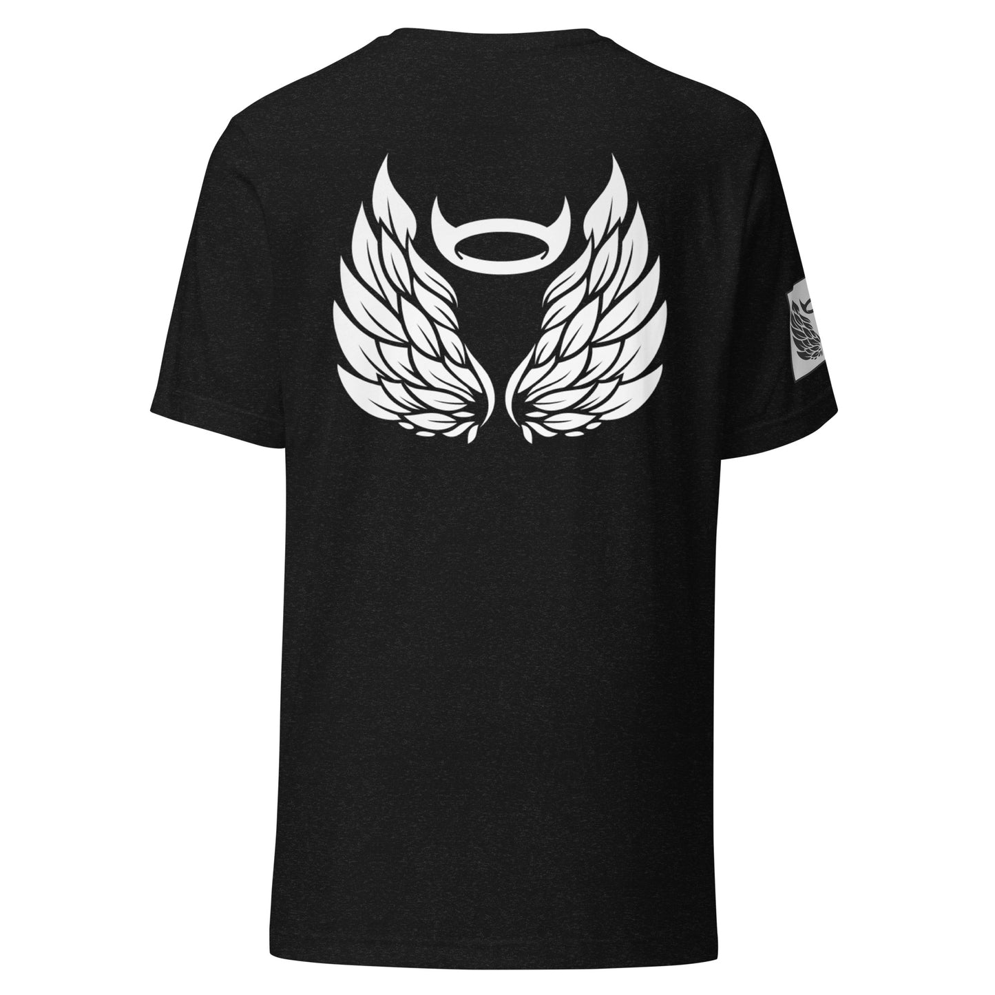 Guardian Angel Black (design on BACK) Unisex T-Shirt