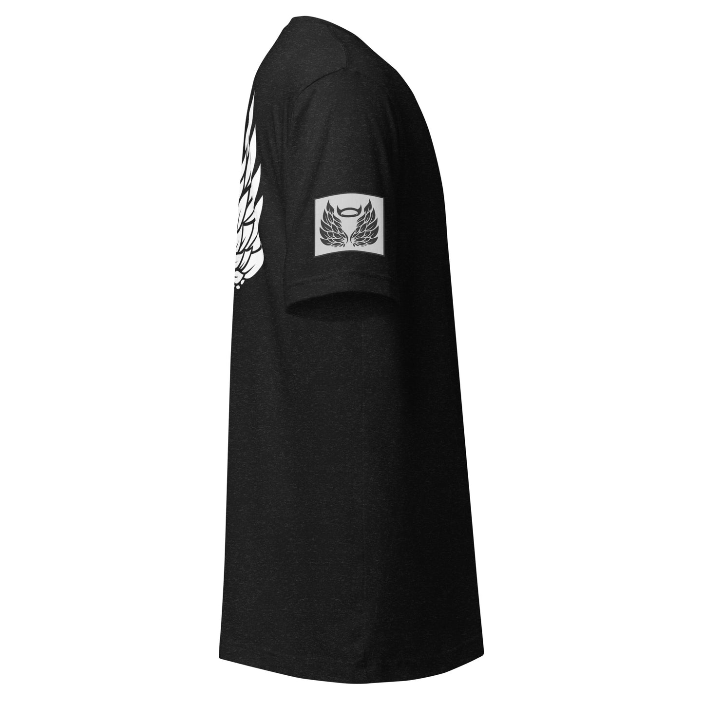 Guardian Angel Black (design on BACK) Unisex T-Shirt