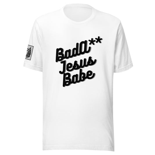 BadA** Jesus Babe White Unisex T-shirt