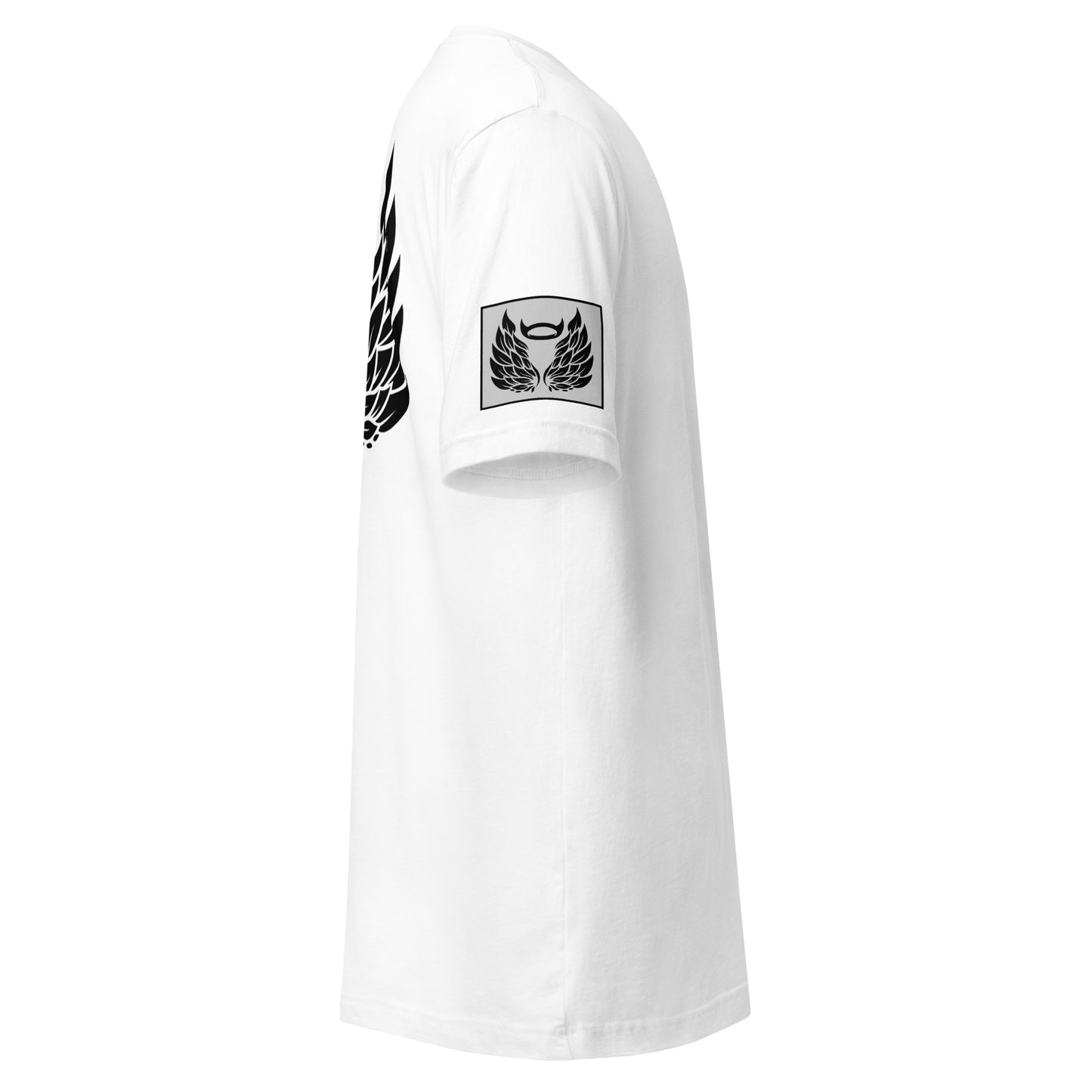 Guardian Angel White (design on BACK) Unisex T-Shirt
