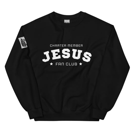 Jesus Fan Club Black Unisex Sweatshirt