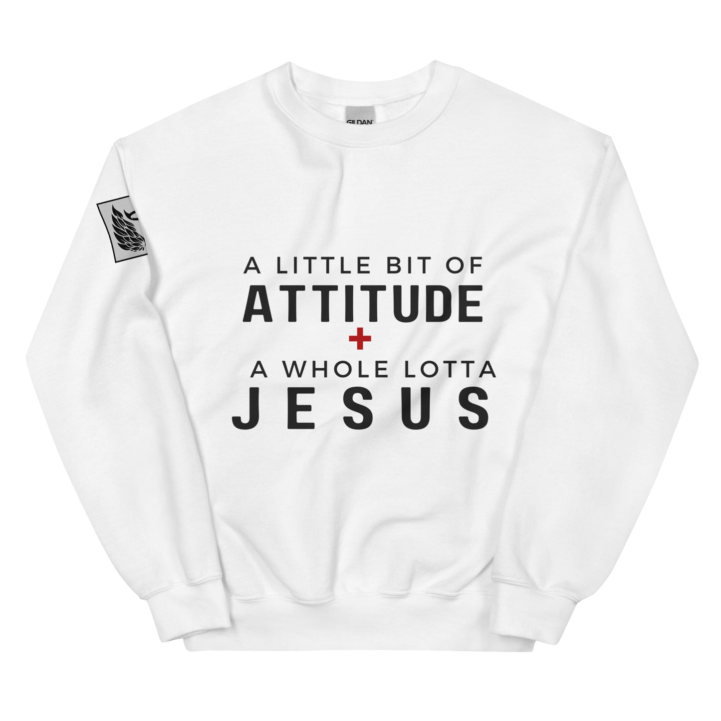 A Little Bit of Attitude White Unisex Sweatshirt