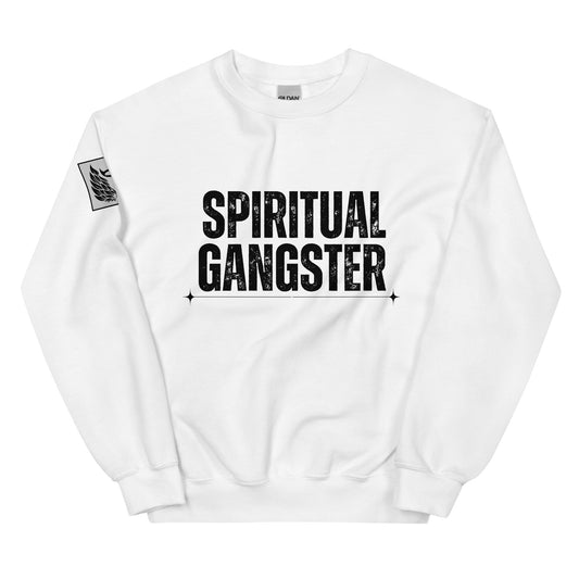 Spiritual Gangster White Unisex Sweatshirt