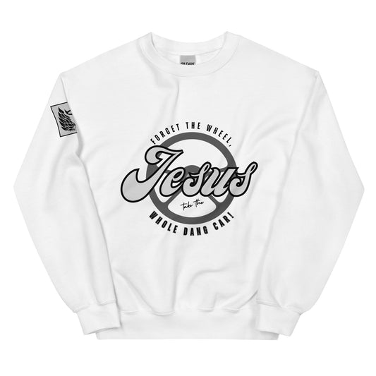 Forget the Wheel White Unisex Sweatshirt