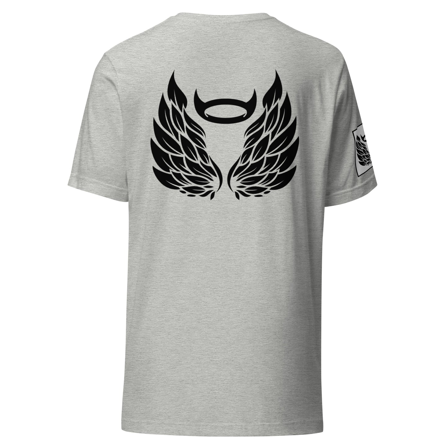 Guardian Angel Grey (design on BACK) Unisex T-Shirt