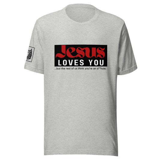 Jesus Loves You Grey Unisex T-Shirt