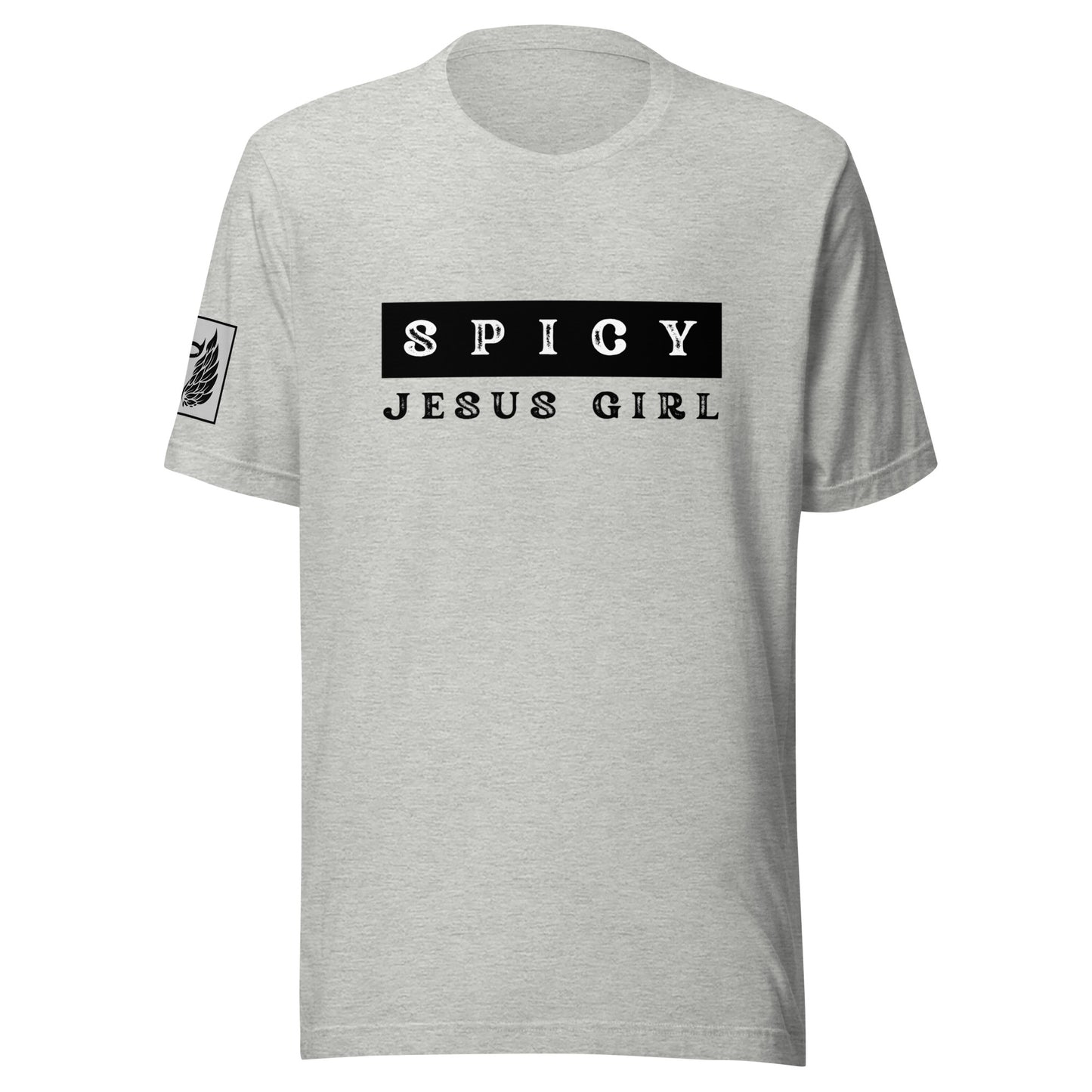 Spicy Jesus Girl Grey Unisex T-Shirt