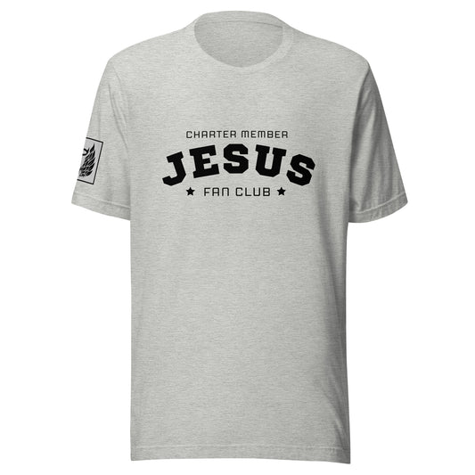 Jesus Fan Club Grey Unisex t-shirt