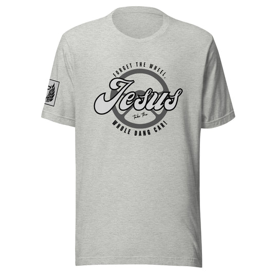 Forget the Wheel  Grey Unisex t-shirt