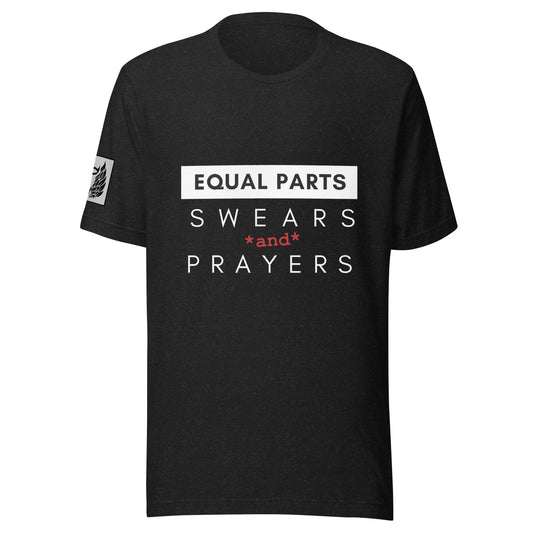 Equal Parts Swears & Prayers Black Unisex T-Shirt