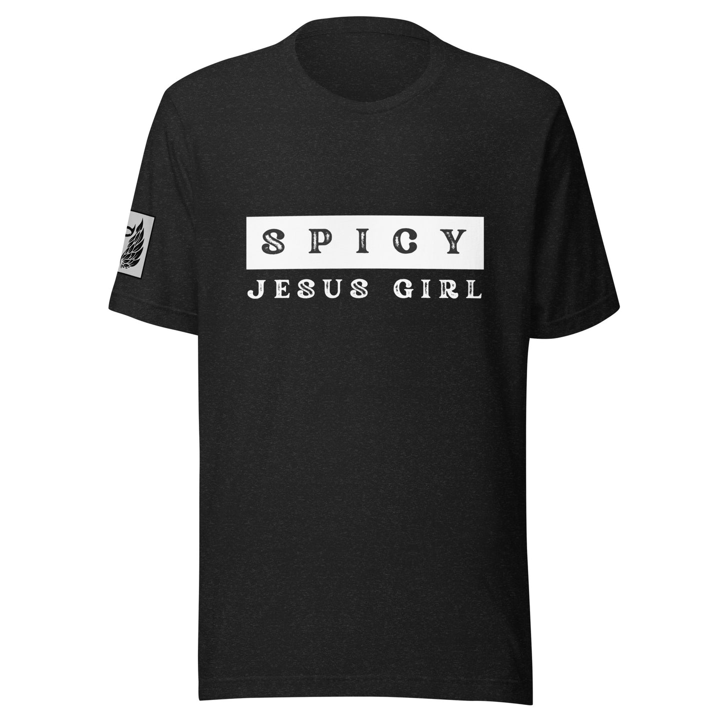 Spicy Jesus Girl Black Unisex T-Shirt