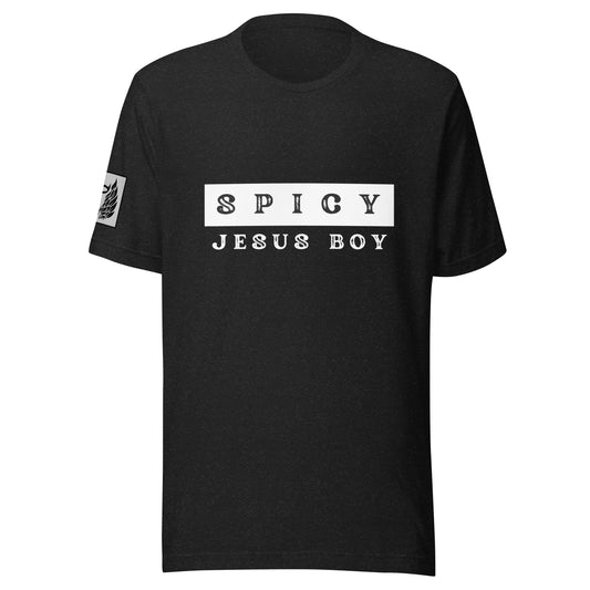 Spicy Jesus Boy Black Unisex T-Shirt