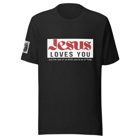 Jesus Loves You Black Unisex T-Shirt