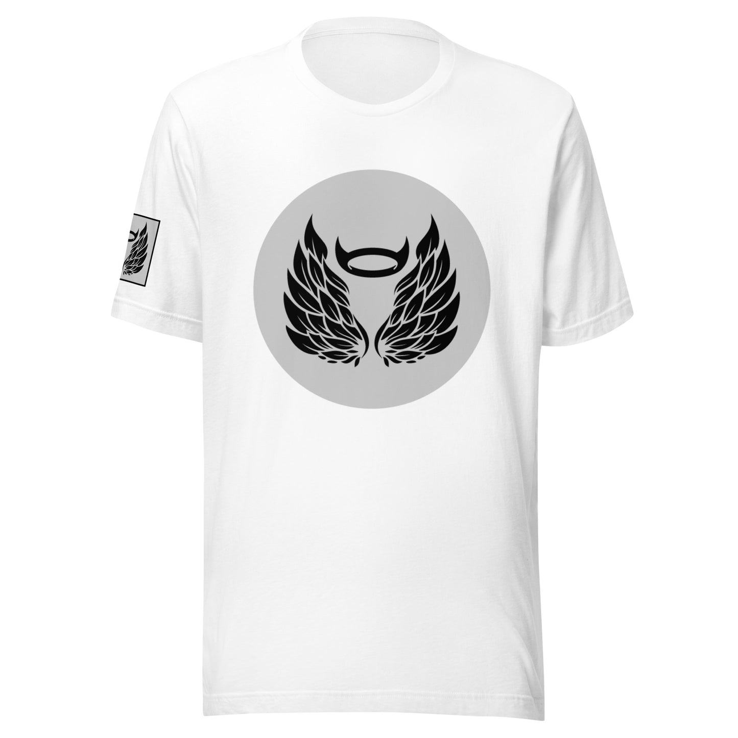 Grey Wings White Unisex T-Shirt