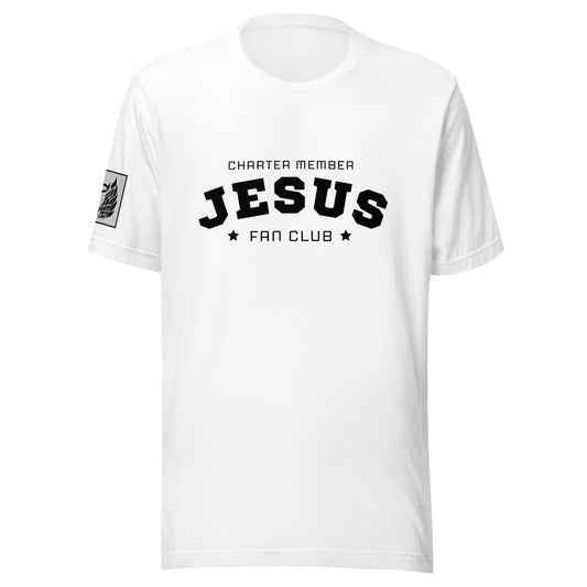 Jesus Fan Club White Unisex t-shirt