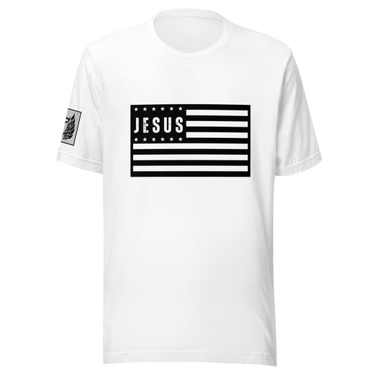 Jesus In America White Unisex t-shirt