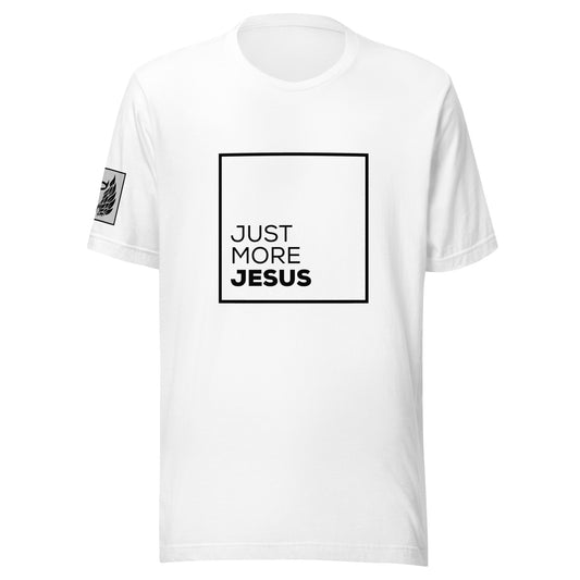 Just More Jesus White Unisex t-shirt